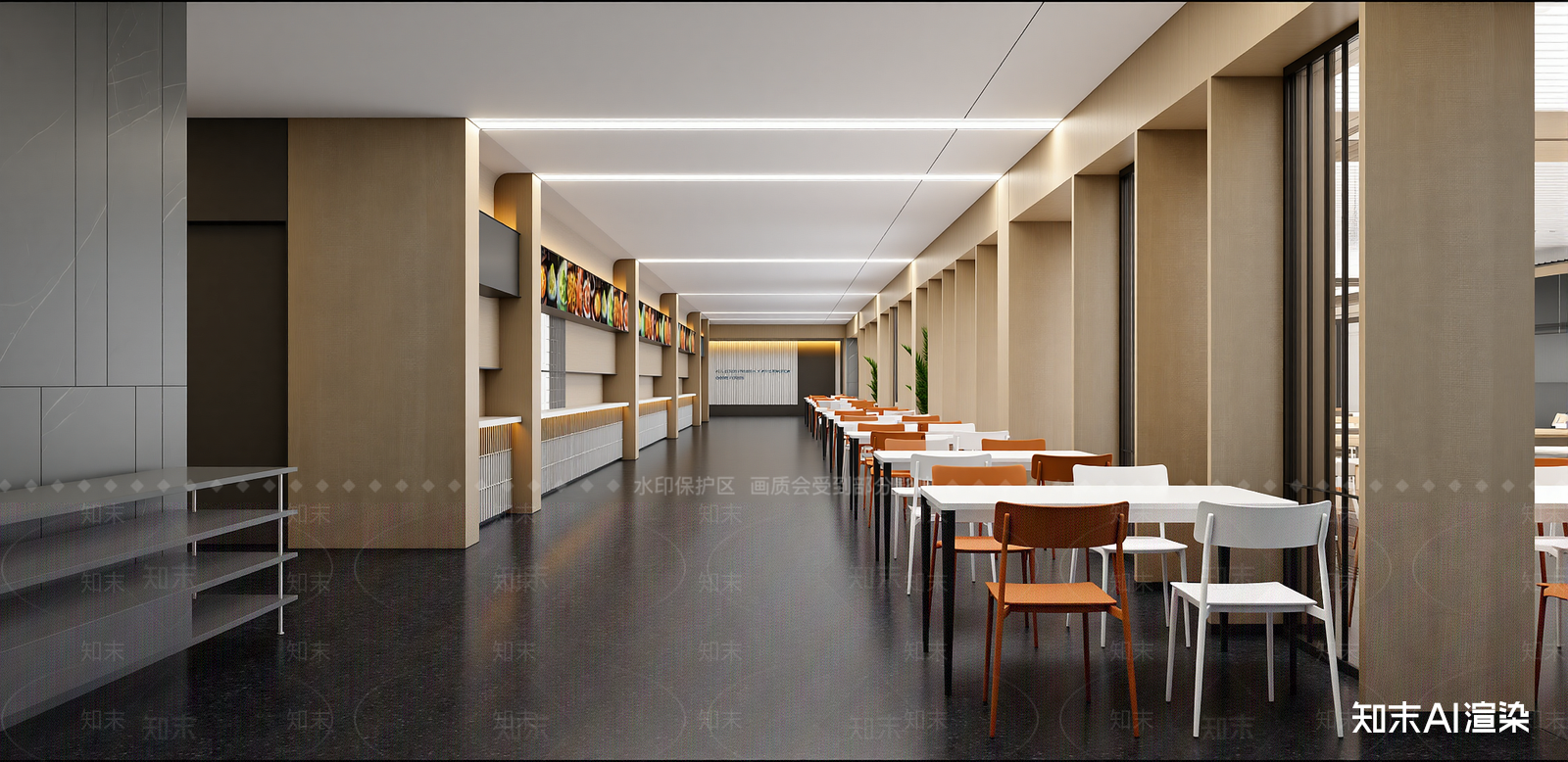 现代快餐店SU模型下载【ID:1215931885】