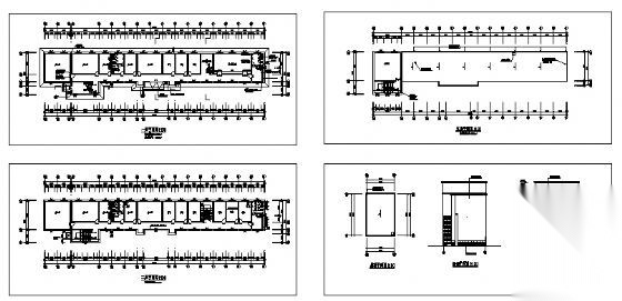 某四层宿舍楼建筑扩初图cad施工图下载【ID:167034168】