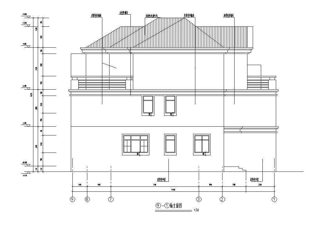 [广东]世纪海怡花园别墅建筑施工图设计cad施工图下载【ID:149891144】