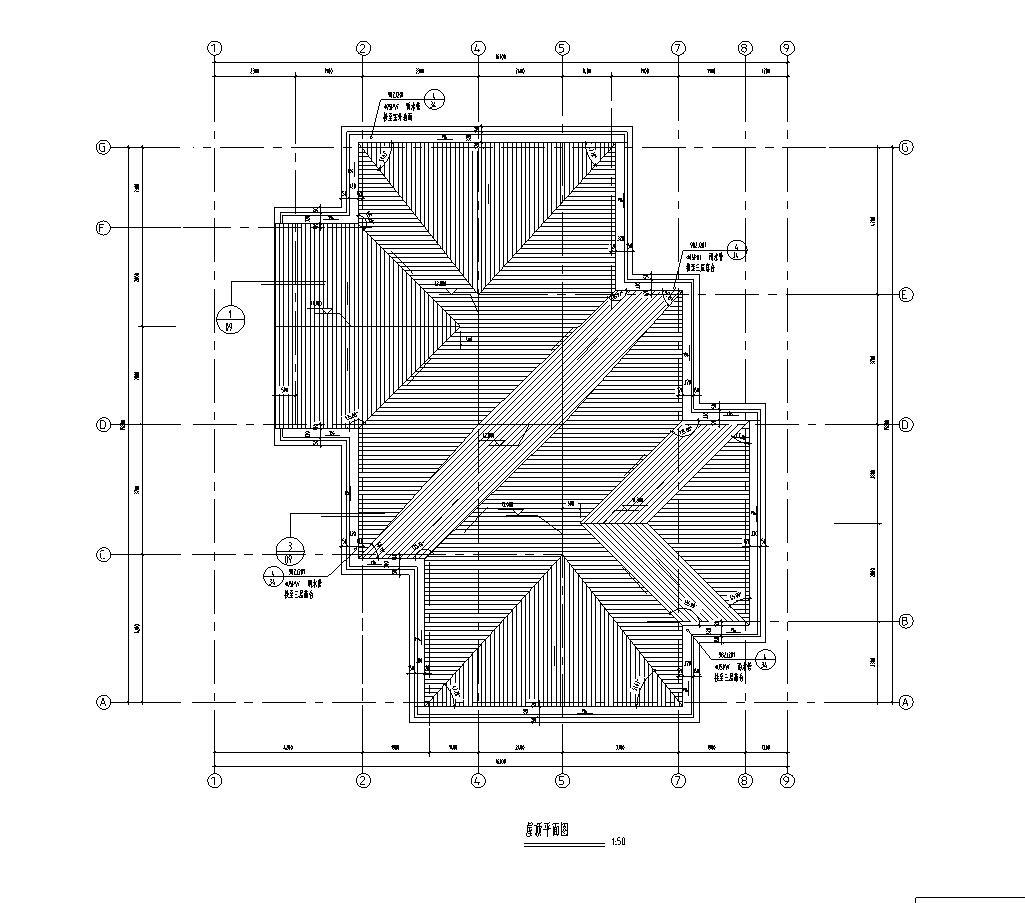 [广东]世纪海怡花园别墅建筑施工图设计cad施工图下载【ID:149891144】