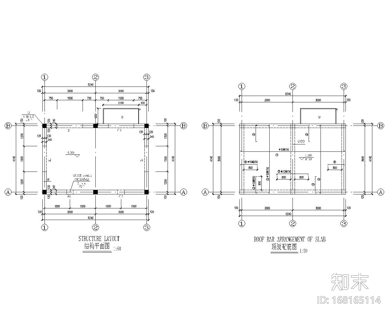 小型配电间带管沟结构施工图（CAD）施工图下载【ID:168165114】