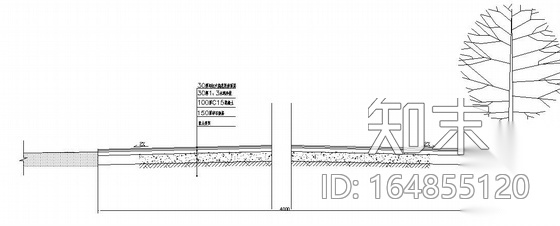 某公园道路设计施工图cad施工图下载【ID:164855120】