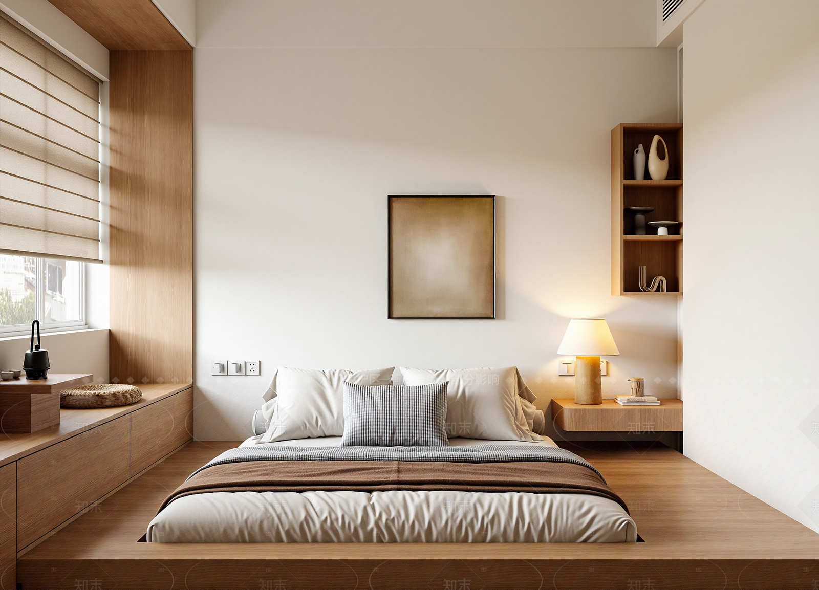 日式家居卧室3D模型下载【ID:1214559386】