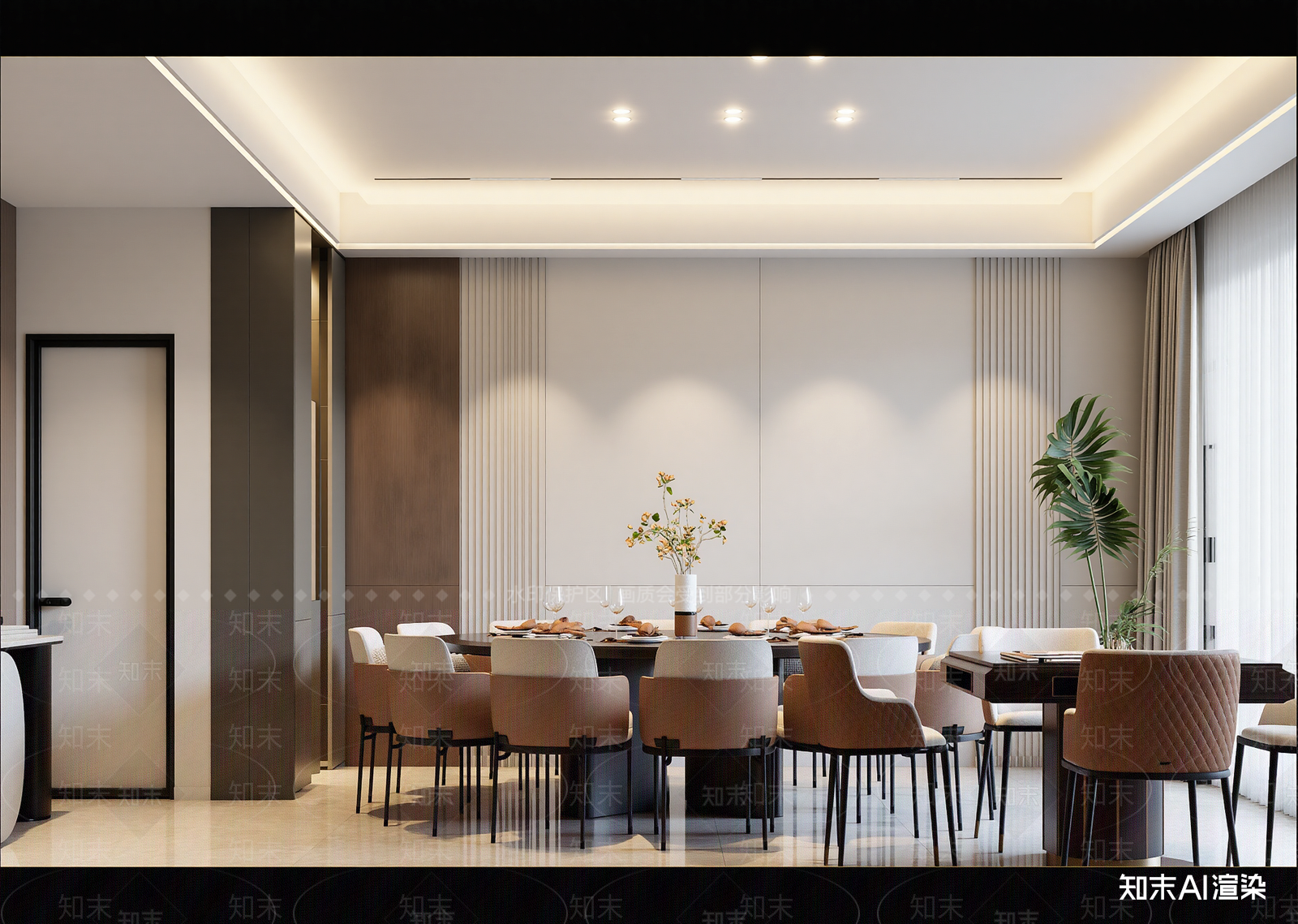 现代家居餐厅3D模型下载【ID:1215017990】