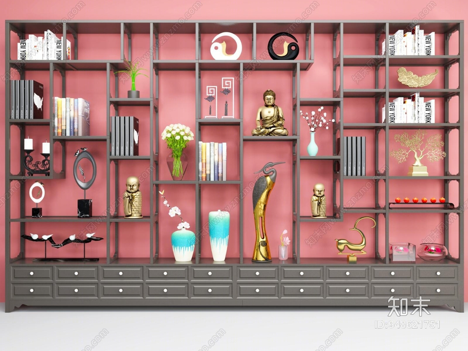 中式家具3D模型下载【ID:948621751】