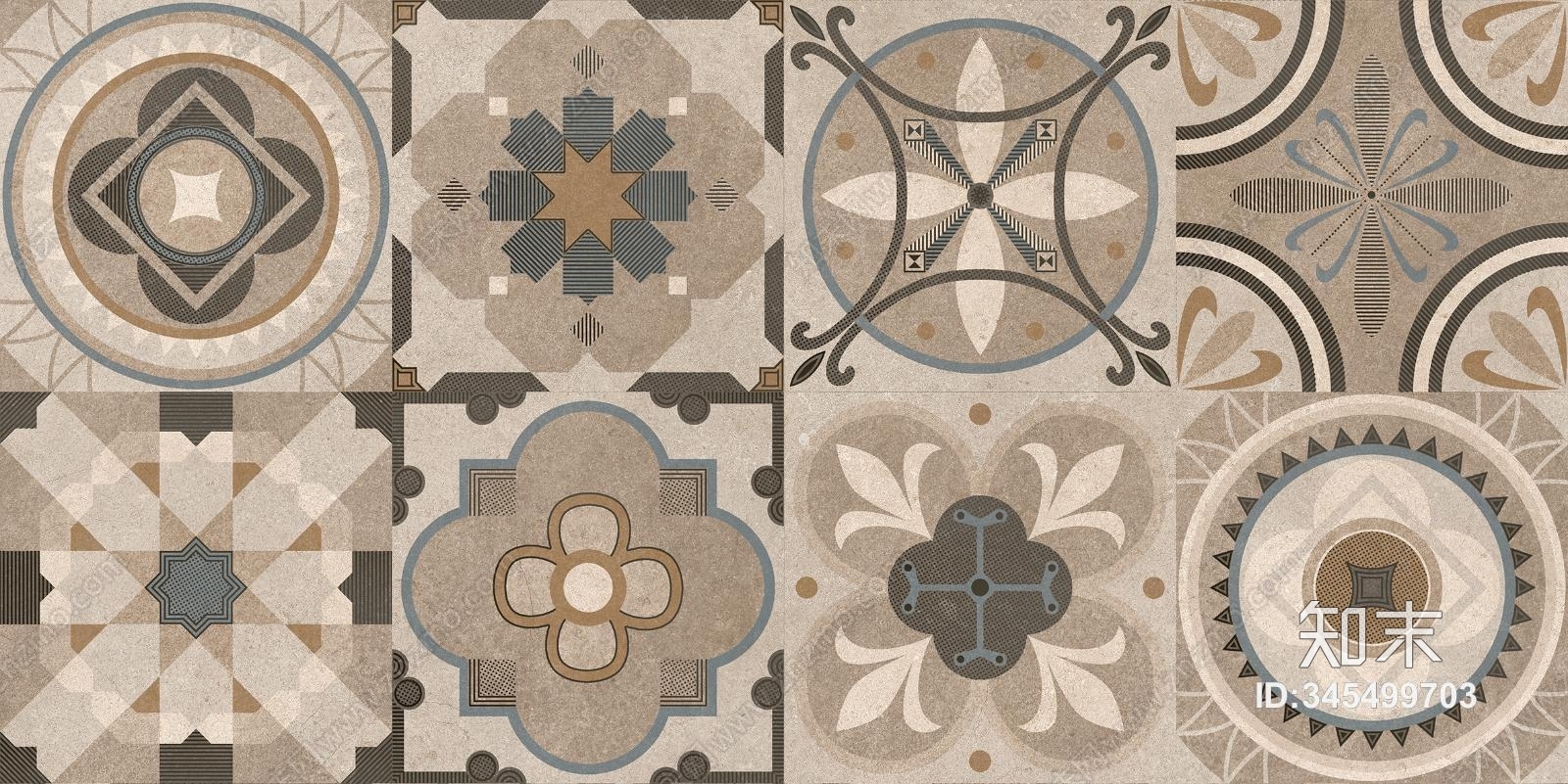 厨房卫生间花纹砖贴图下载【ID:345499703】