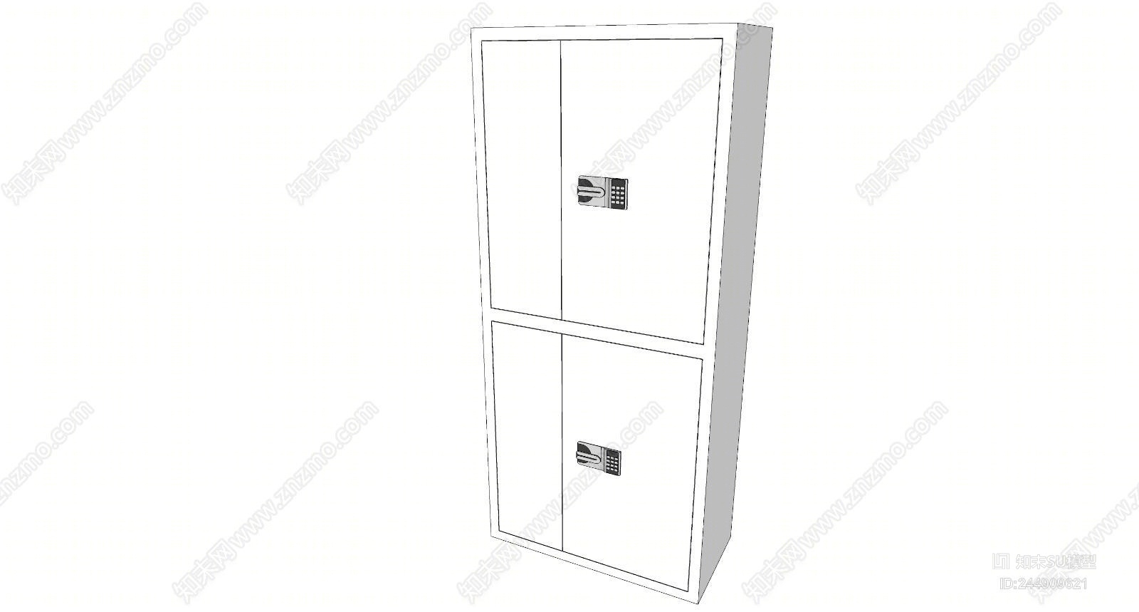 现代办公家具SU模型下载【ID:244909621】