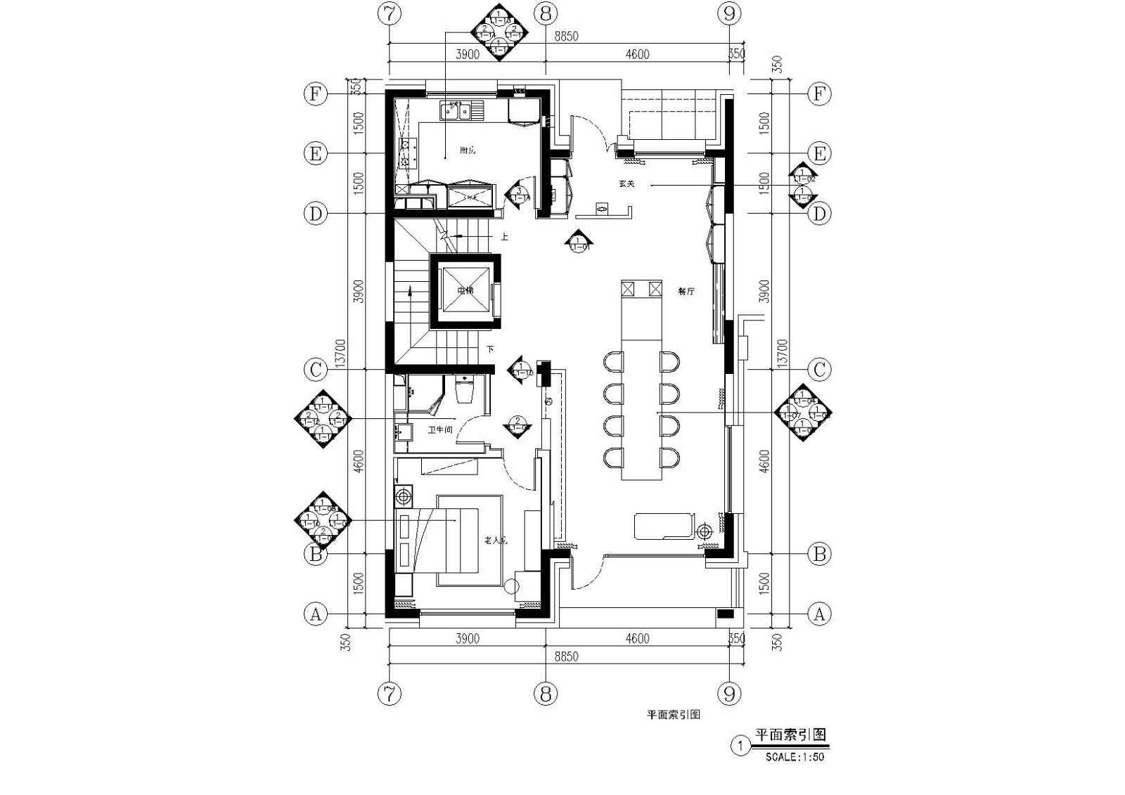 [北京]-亿城燕西华府四层联排别墅施工图施工图下载【ID:160103172】