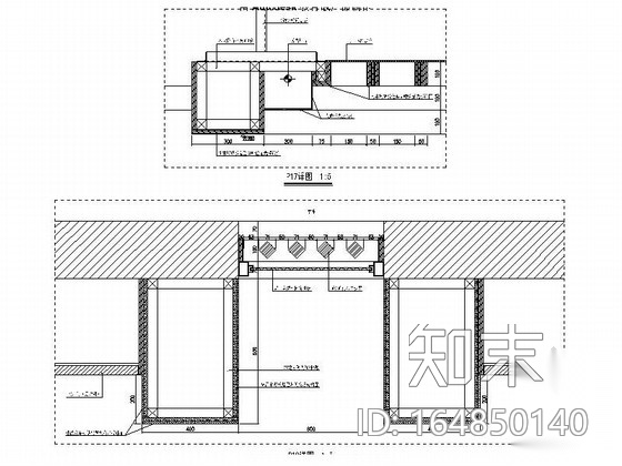 [浙江]佛门胜地藏经楼室内装修图（含效果）cad施工图下载【ID:164850140】