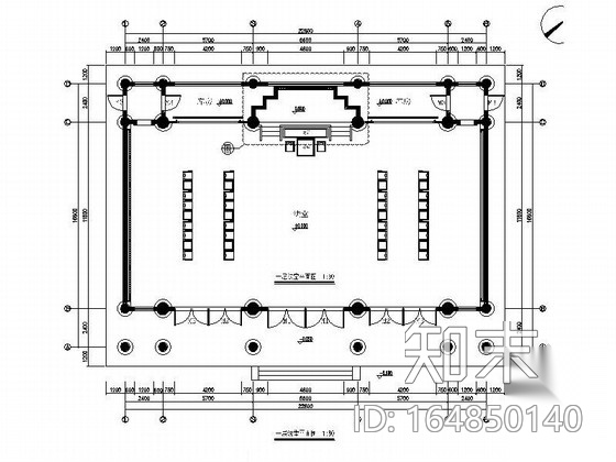 [浙江]佛门胜地藏经楼室内装修图（含效果）cad施工图下载【ID:164850140】