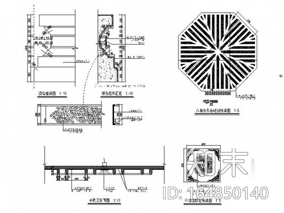 [浙江]佛门胜地藏经楼室内装修图（含效果）cad施工图下载【ID:164850140】