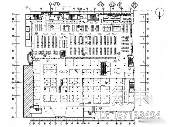 [山东]现代超市室内施工图cad施工图下载【ID:167133494】