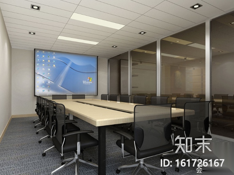 现代简约办公空间设计全套施工图效果图(某知名装饰公司...cad施工图下载【ID:161726167】