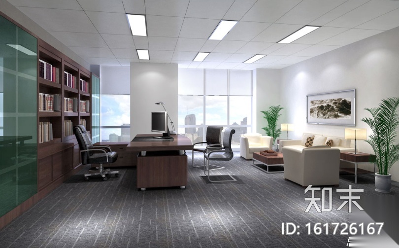 现代简约办公空间设计全套施工图效果图(某知名装饰公司...cad施工图下载【ID:161726167】