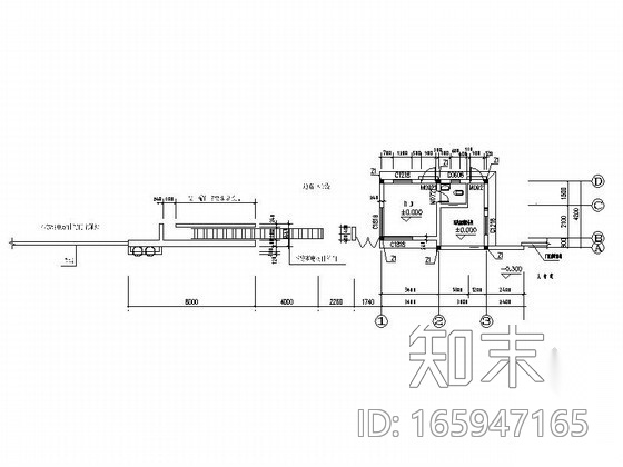 某污水厂大门及围墙建筑施工图施工图下载【ID:165947165】