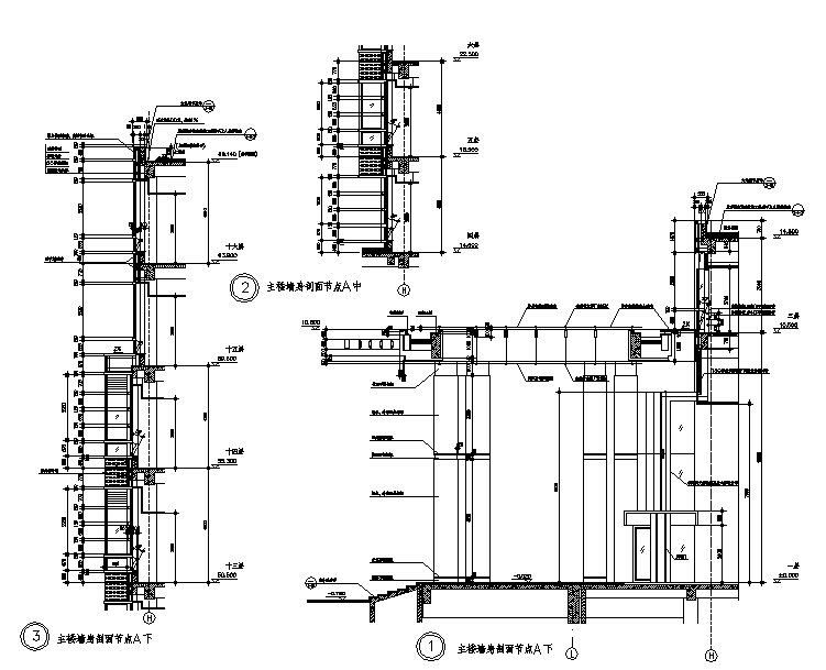 高层现代风格商业办公综合体建筑施工图cad施工图下载【ID:151395107】