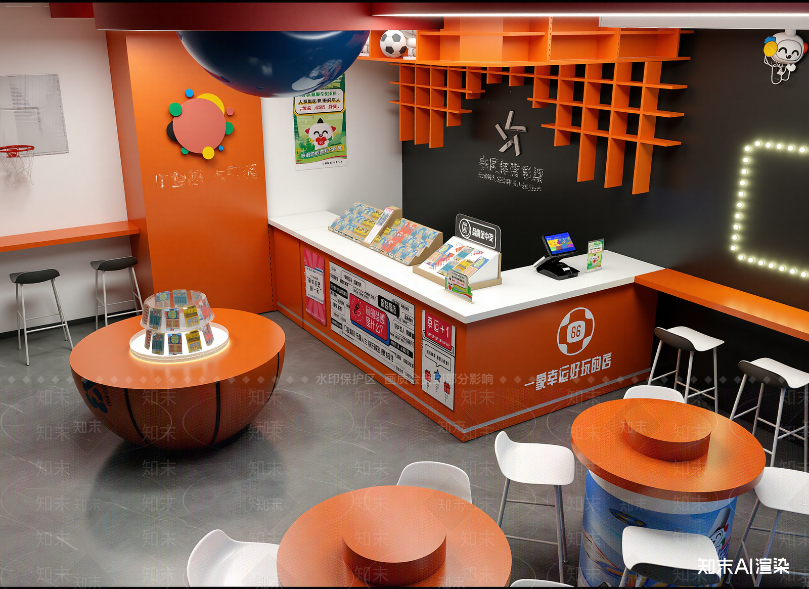 现代奶茶店3D模型下载【ID:1215072053】