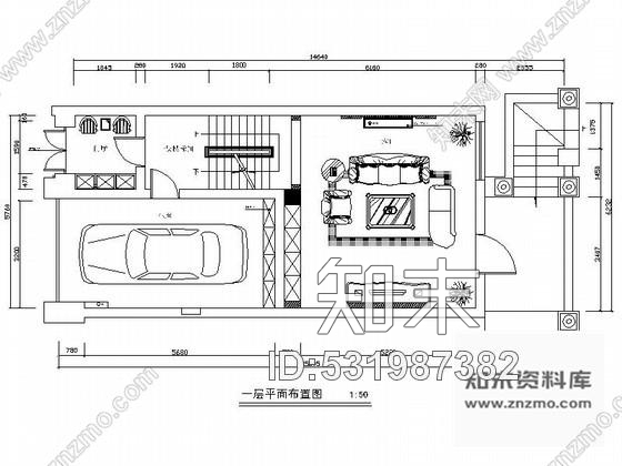 施工图精品现代简约三层别墅室内装修设计图(含效果cad施工图下载【ID:531987382】