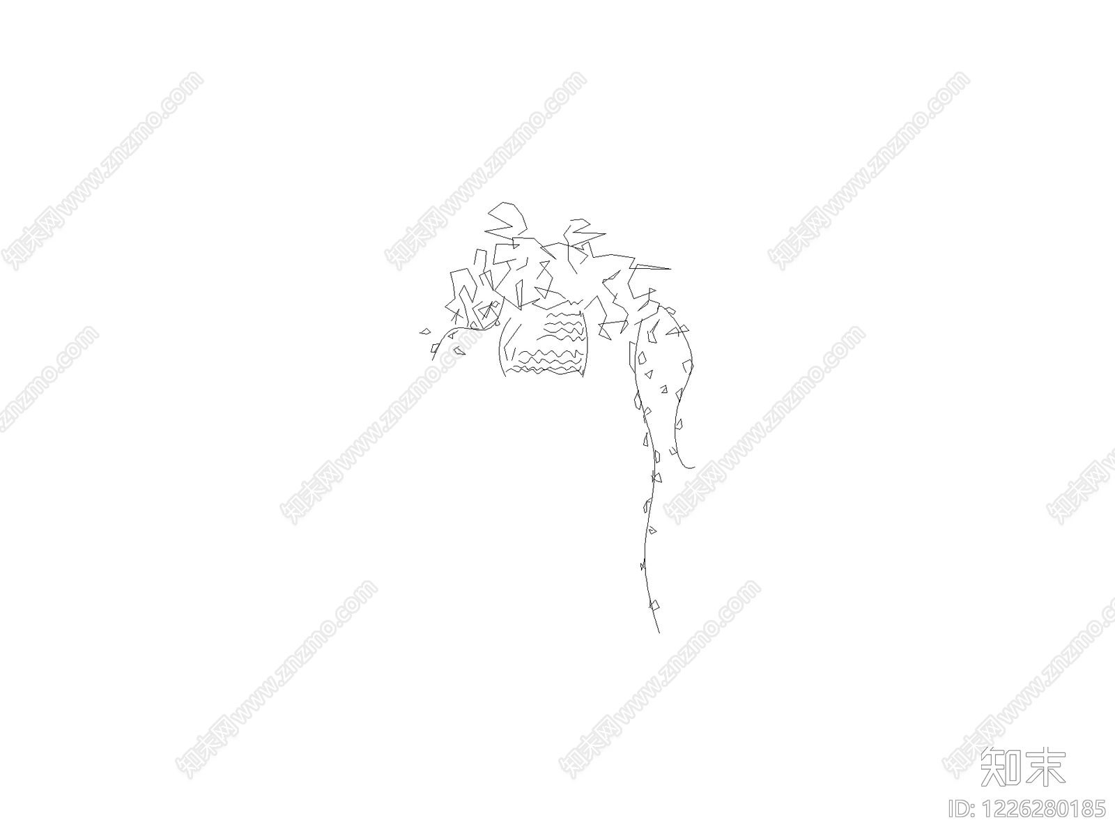现代花CAD图纸