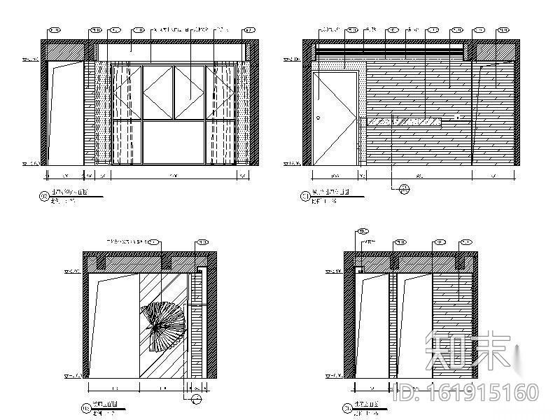 [深圳]某120㎡两居样板施工图cad施工图下载【ID:161915160】