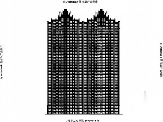 [安徽]Artdeco风格三十二住宅安置区建筑施工图（画图精...施工图下载【ID:168084180】