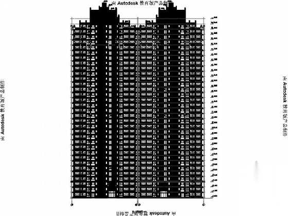 [安徽]Artdeco风格三十二住宅安置区建筑施工图（画图精...施工图下载【ID:168084180】