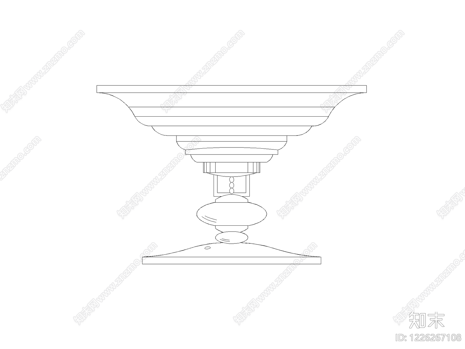 陈设类立面挂画cad施工图下载【ID:1226267108】