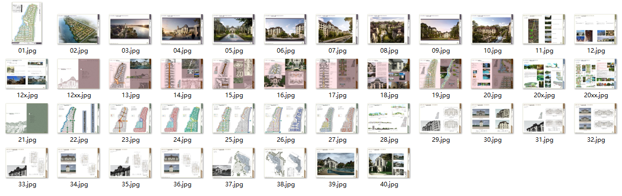 [上海]金地赵巷地中海别墅区建筑规划方案文本cad施工图下载【ID:165604110】