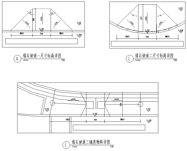 [浙江]城市中心主干道生态道路景观带改造设计全套施工图cad施工图下载【ID:160911113】