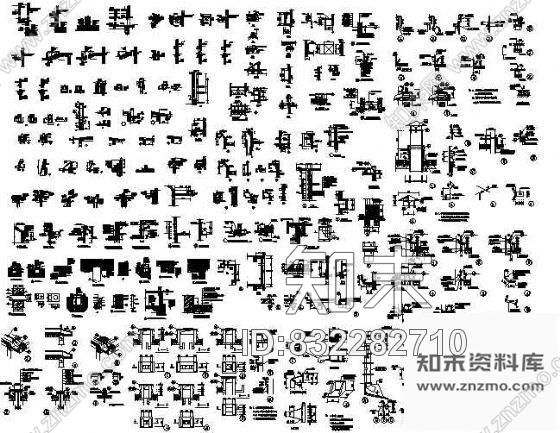 图块/节点节点详图汇总cad施工图下载【ID:832282710】