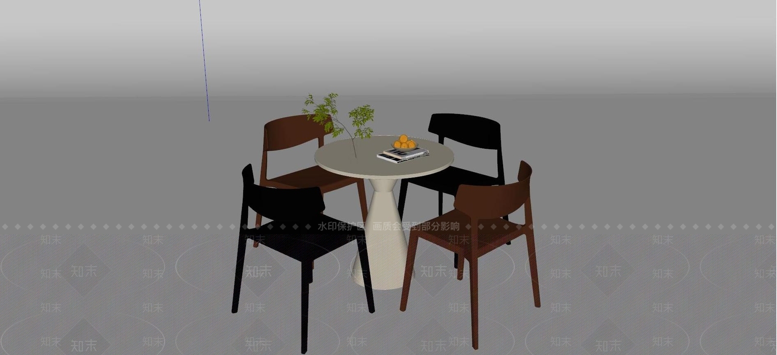 现代休闲桌椅SU模型下载【ID:1127869987】