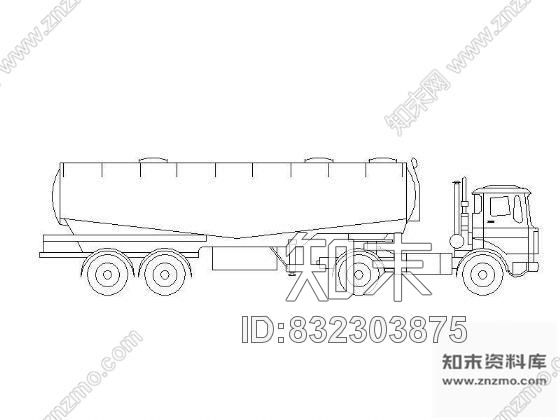 图块/节点油罐车立面图块施工图下载【ID:832303875】
