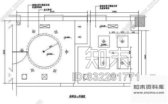 图块/节点棋牌室顶棚平面图施工图下载【ID:832281771】