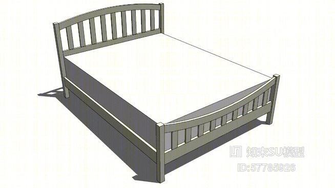 单人床SU模型下载【ID:57785926】