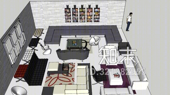 等候室SU模型下载【ID:321082955】