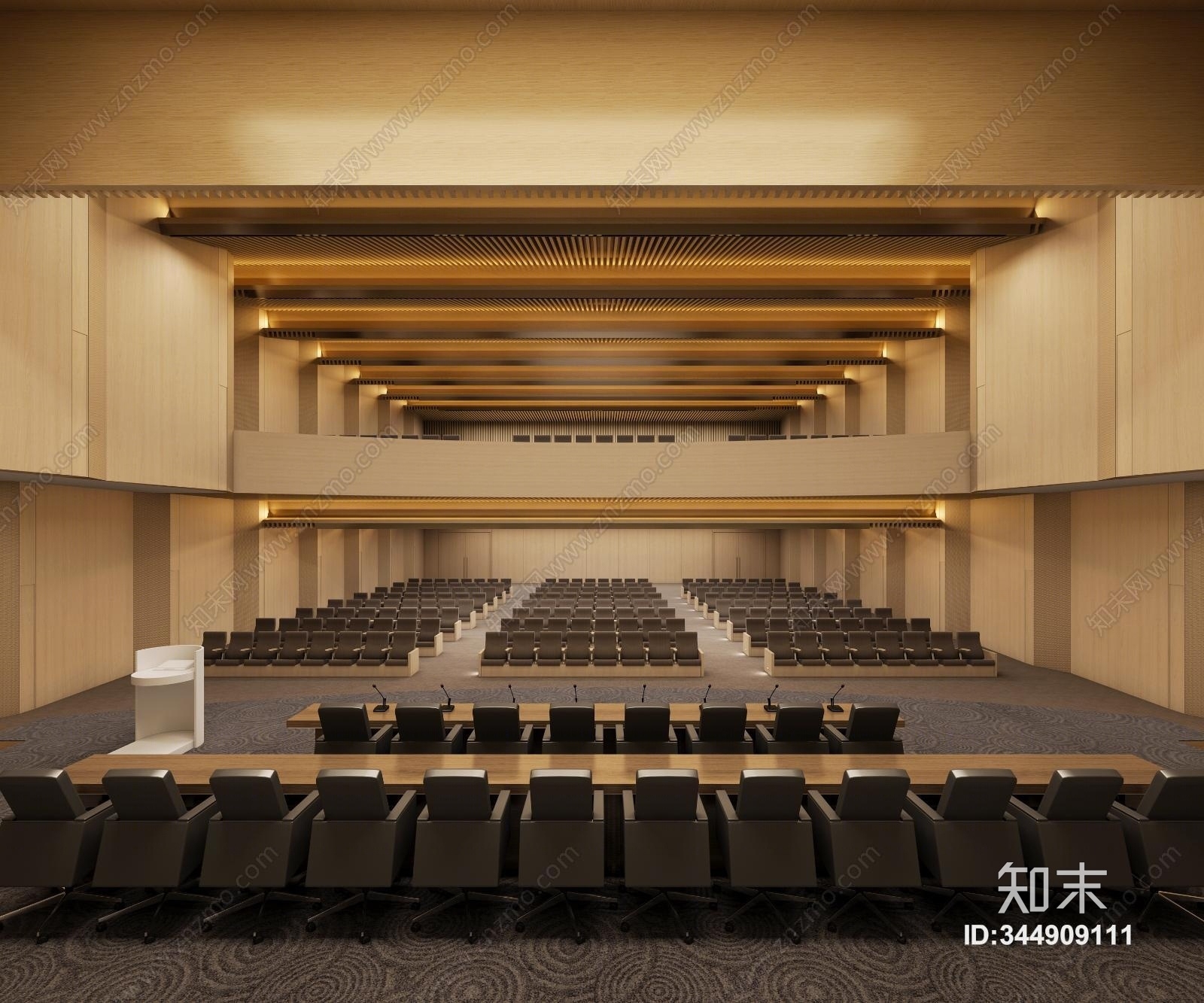 现代报告厅3D模型下载【ID:344909111】