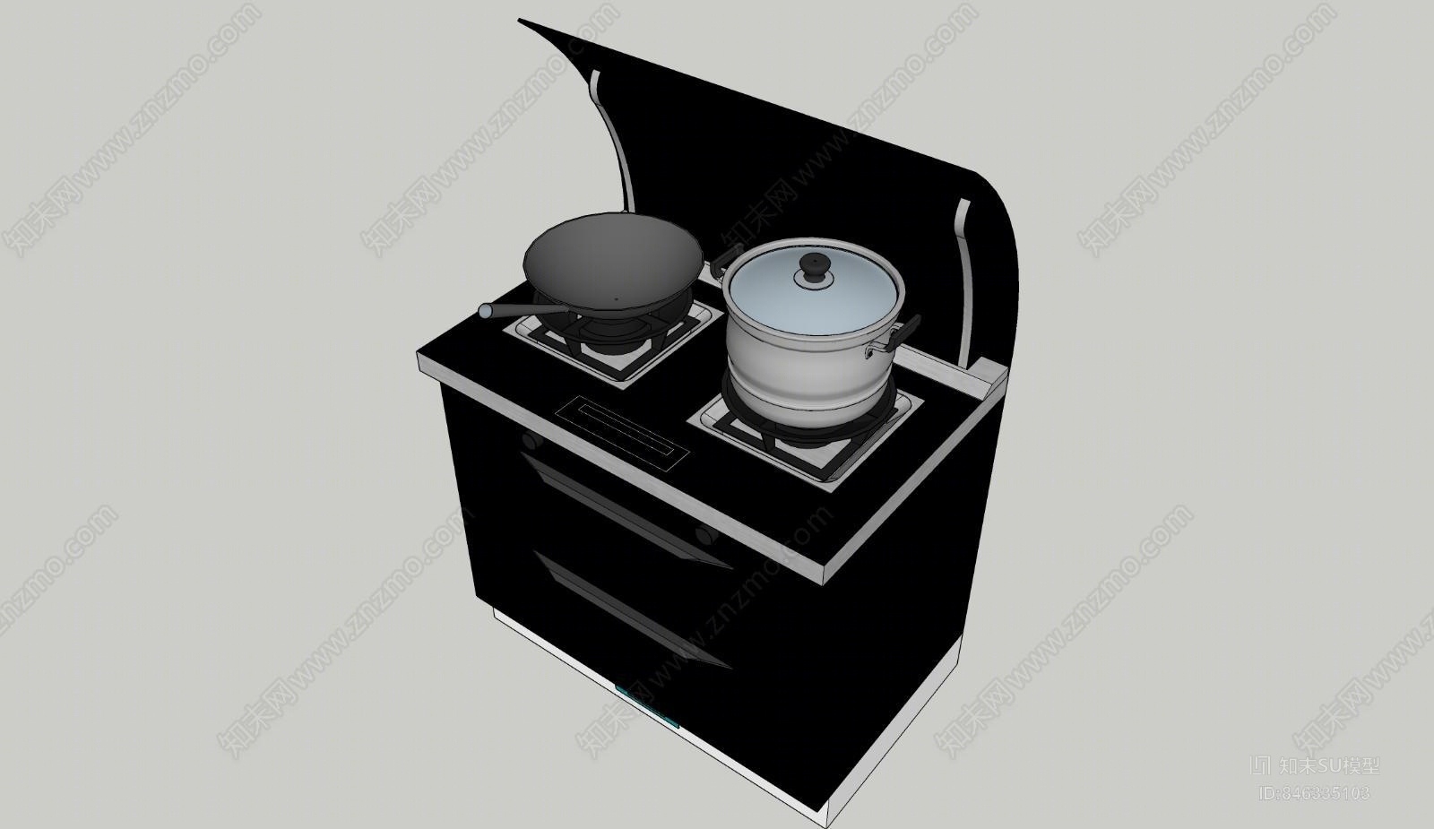 现代厨具SU模型下载【ID:846335103】