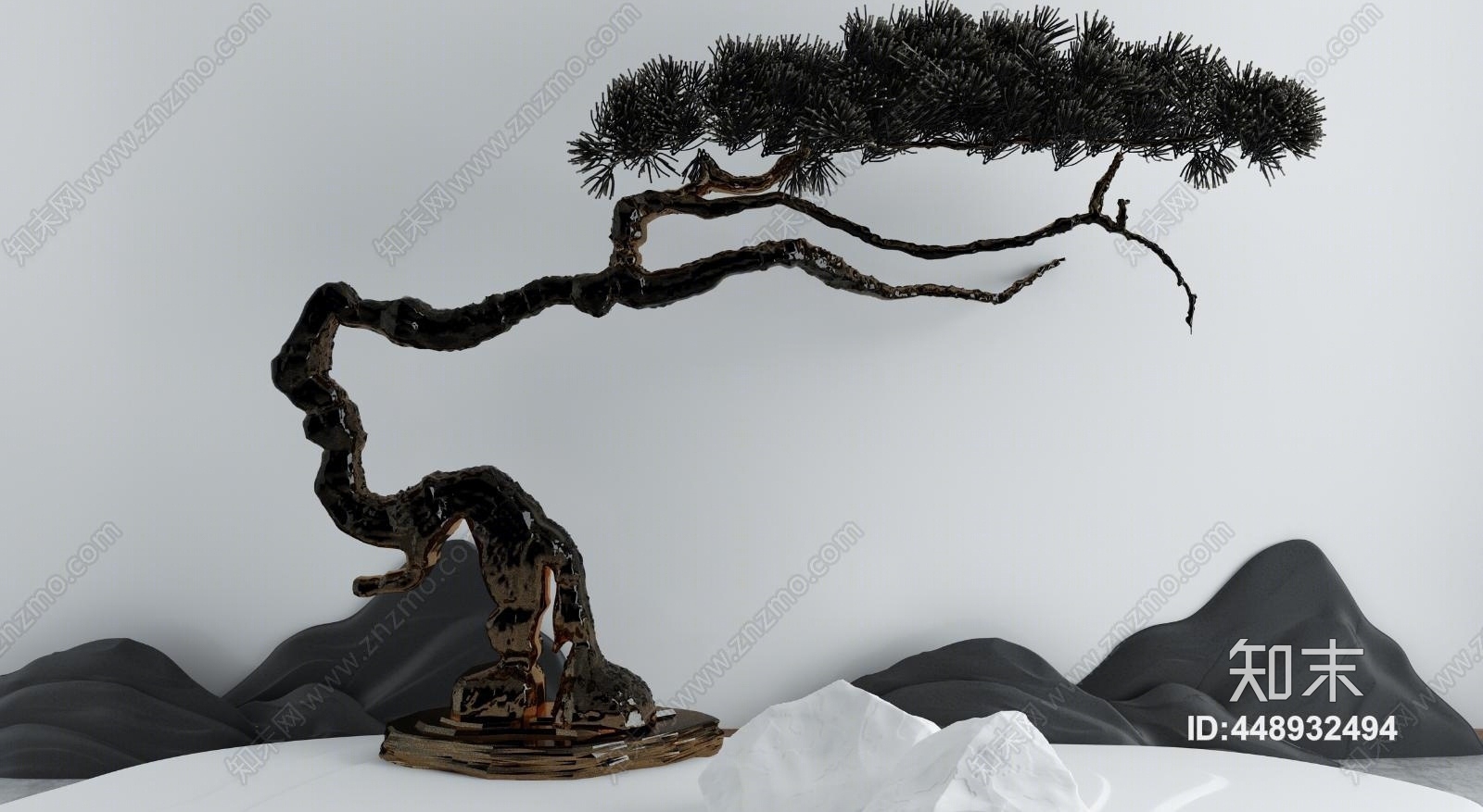 新中式景观小品3D模型下载【ID:448932494】