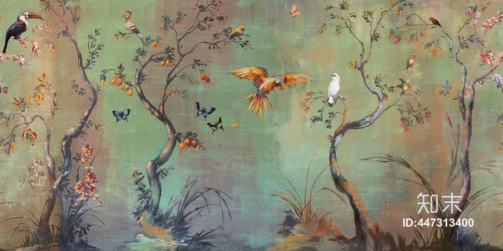 欧式油画风格红绿色系贴图下载【ID:447313400】