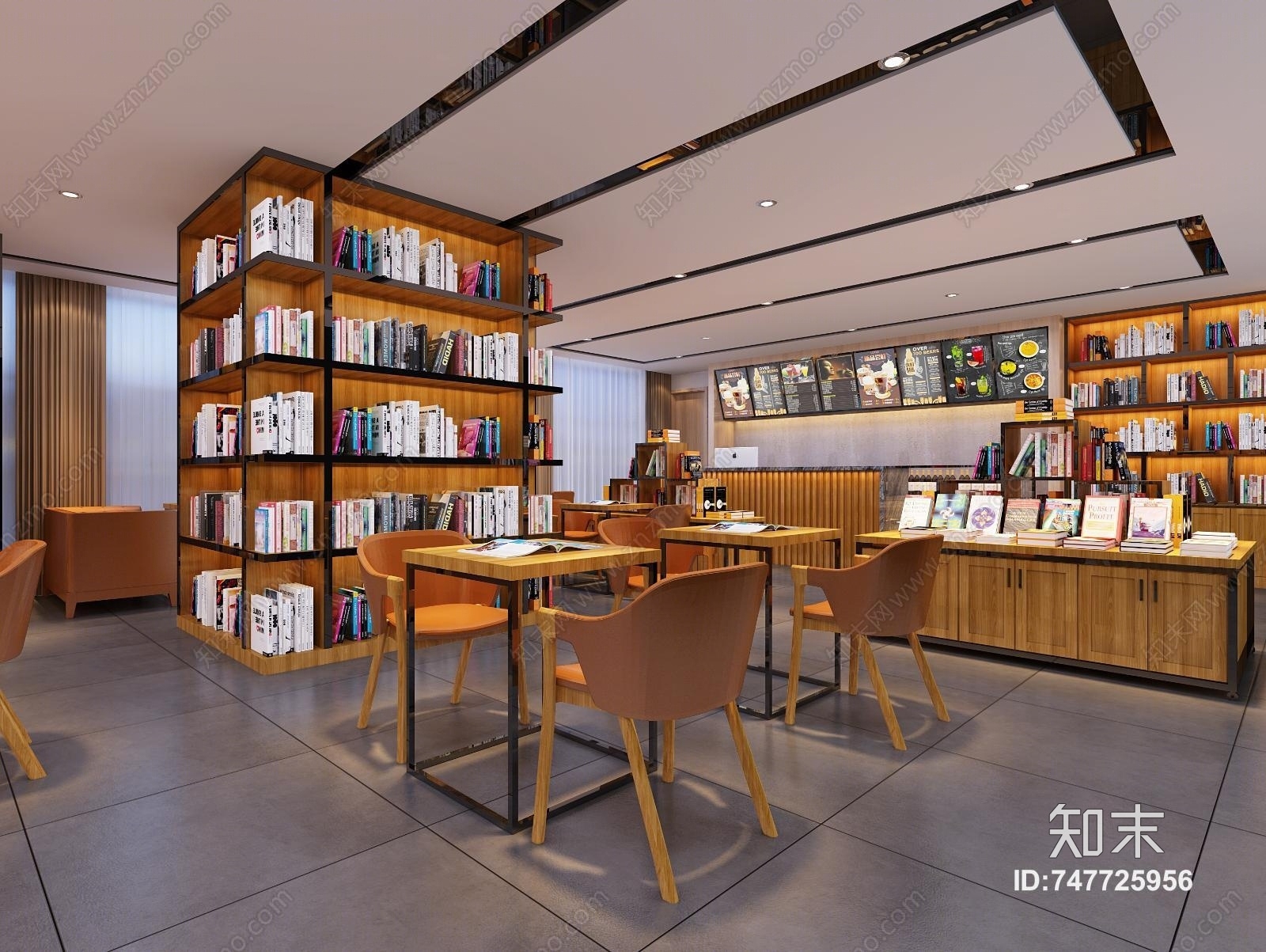 现代书店3D模型下载【ID:747725956】
