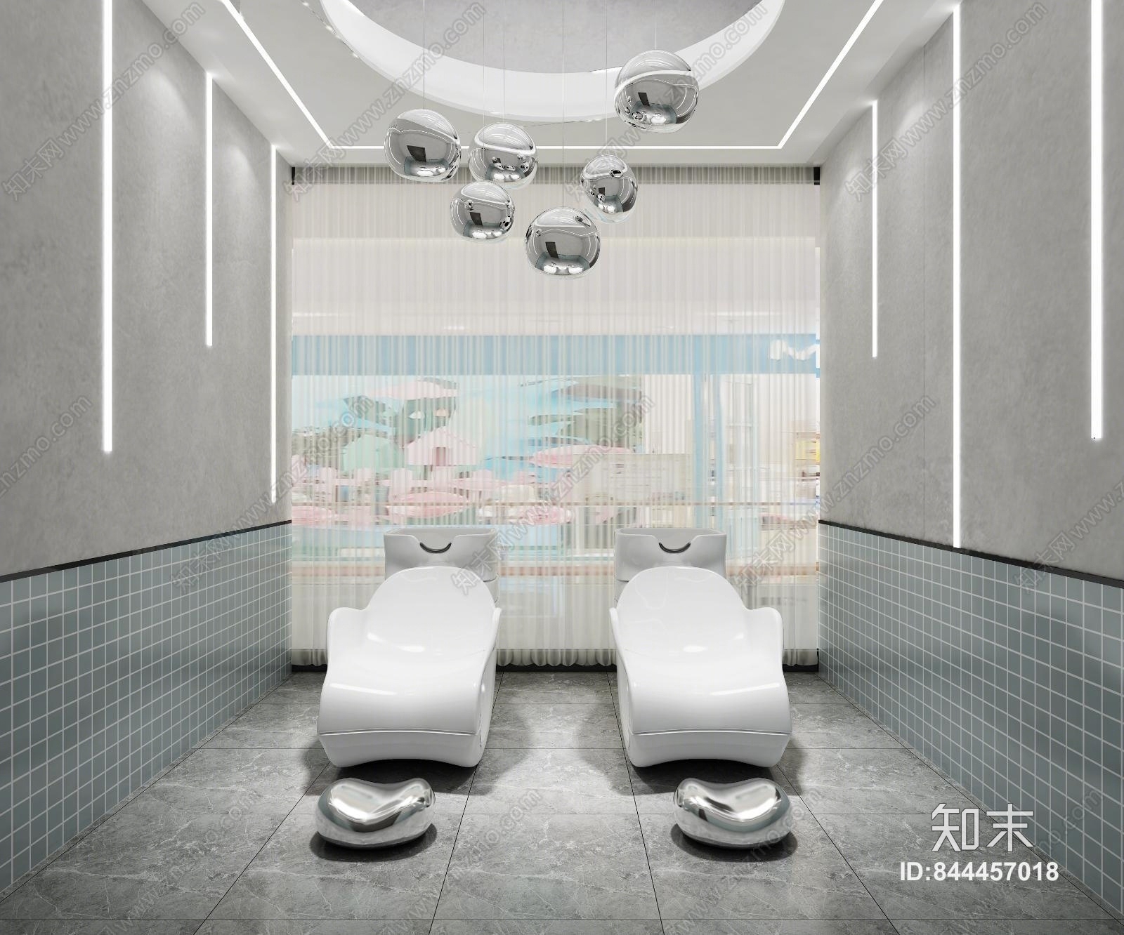 现代橱窗招牌门面3D模型下载【ID:844457018】