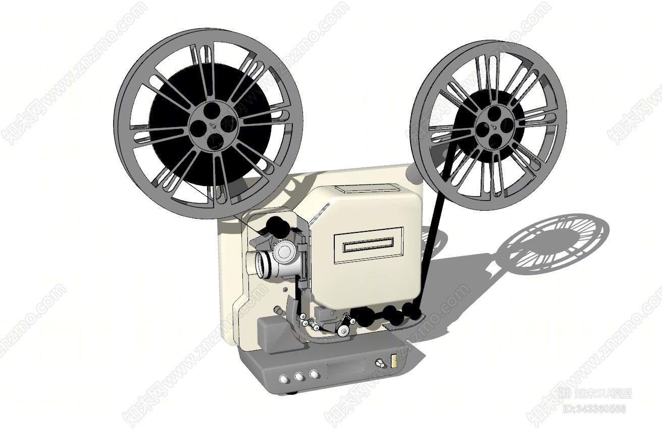 现代放映机SU模型下载【ID:343360568】