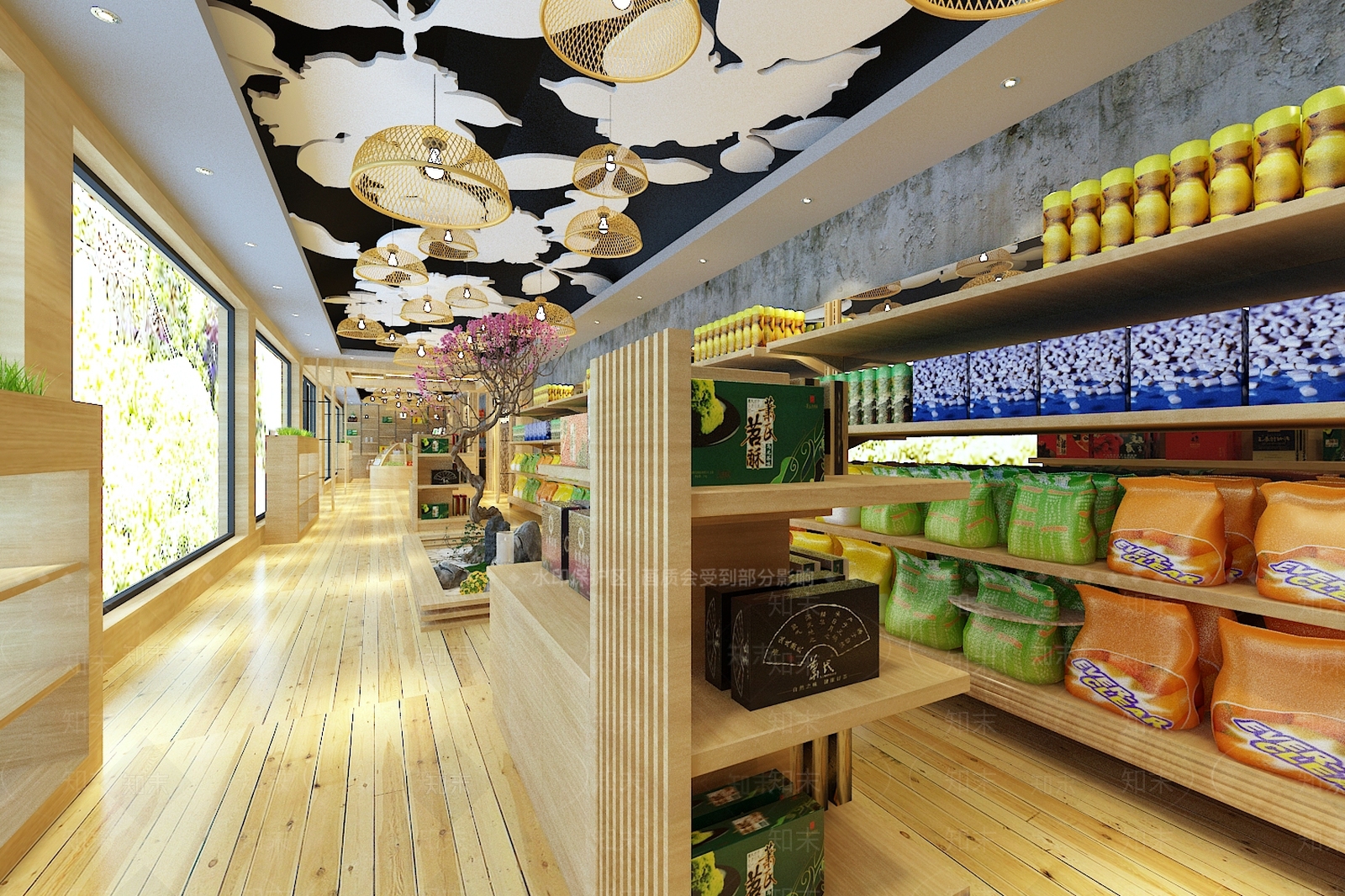 中式土特产专卖店3D模型下载【ID:632430321】