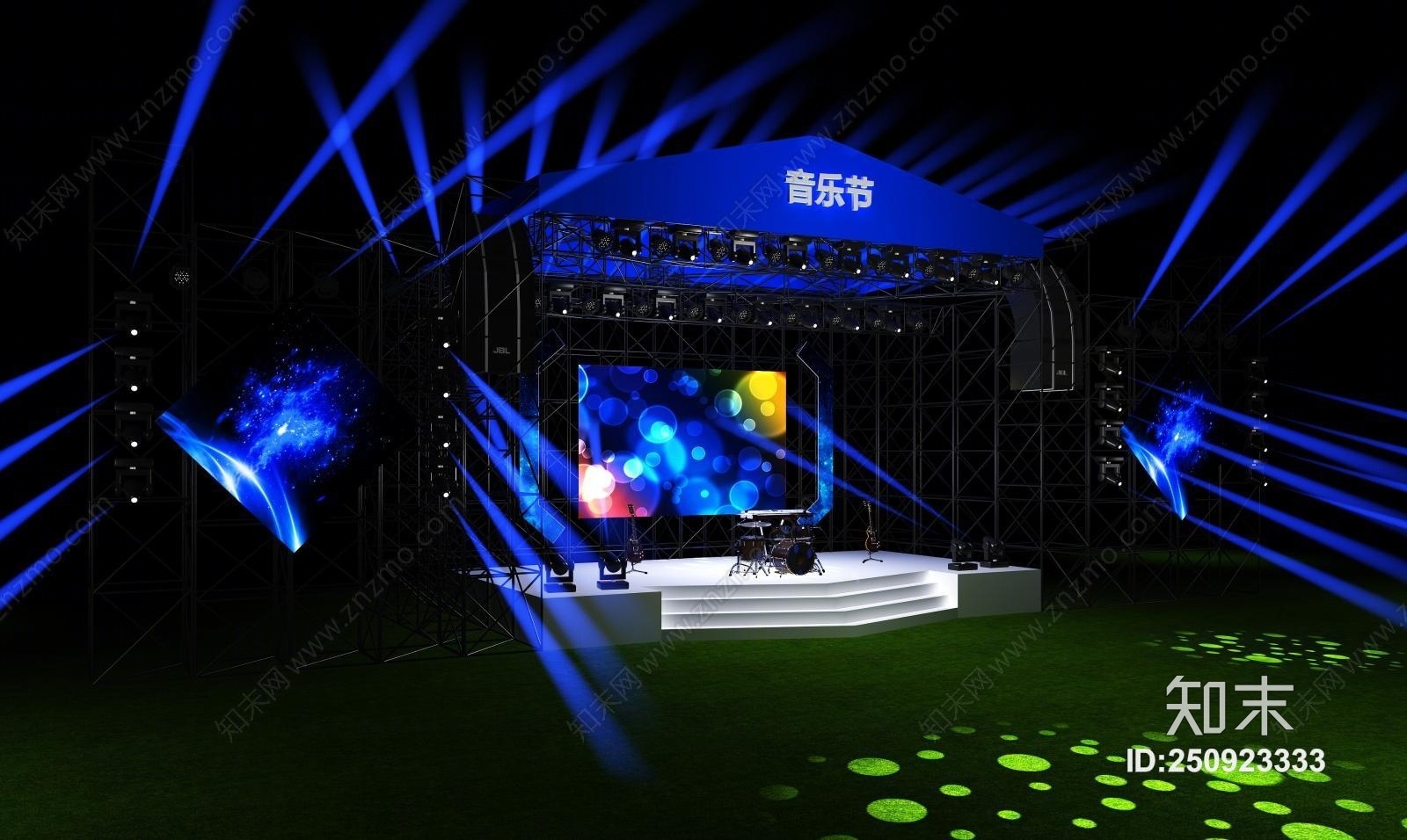 现代演唱会舞台3D模型下载【ID:250923333】
