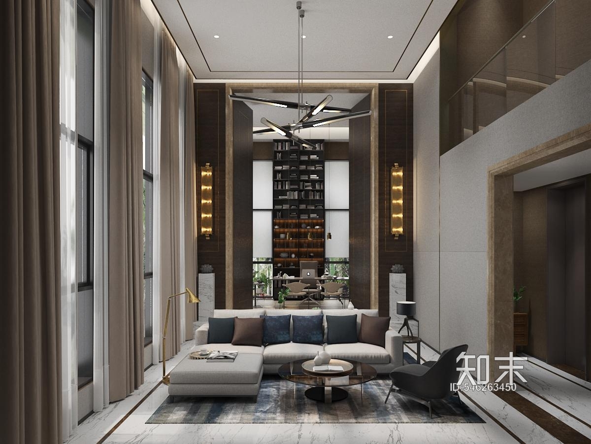 现场轻奢别墅施工图下载【ID:546263450】