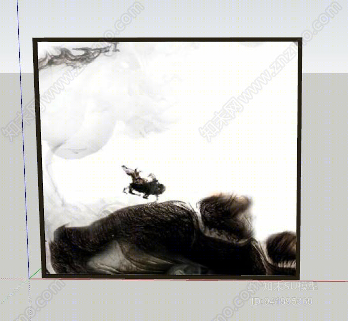 中式壁画SU模型下载【ID:941995369】