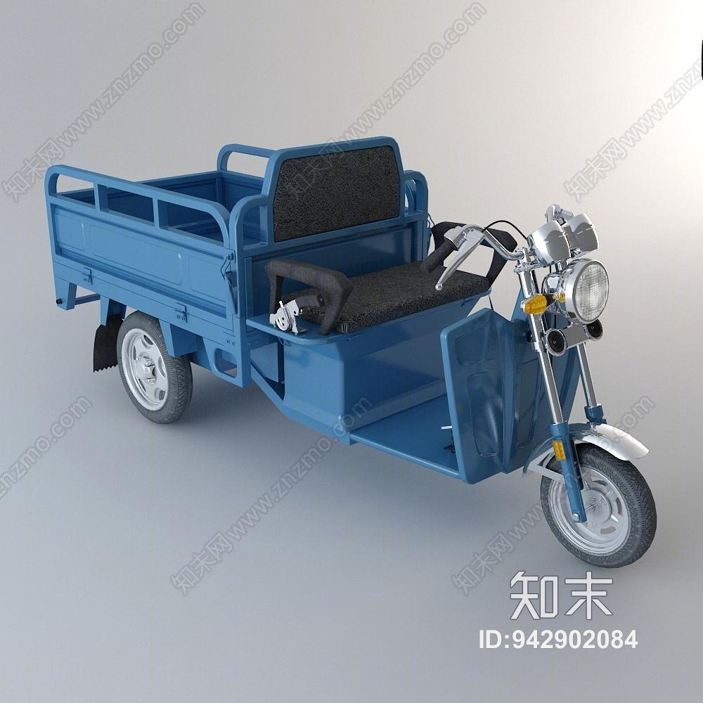 现代电动三轮车3D模型下载【ID:942902084】