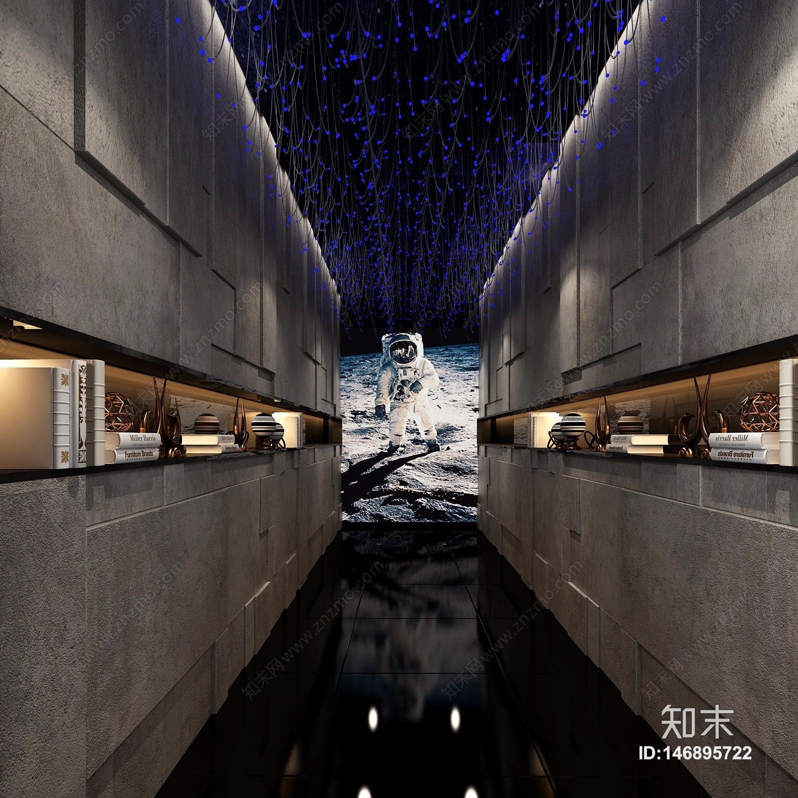 现代过道3D模型下载【ID:146895722】