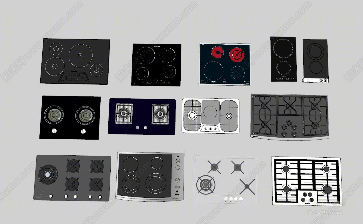 现代电磁炉SU模型下载【ID:845916824】