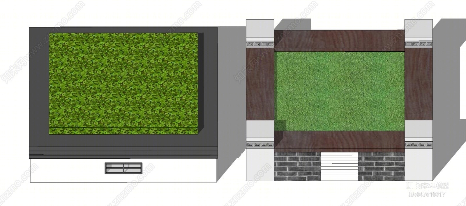 现代方形树池SU模型下载【ID:647516617】